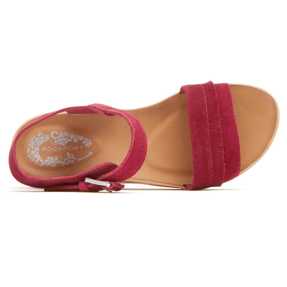 Sandalias Rockport Mujer Mexico - Weekend Casuals Lanea Quarter-Strap Rojos - UDYEH7310